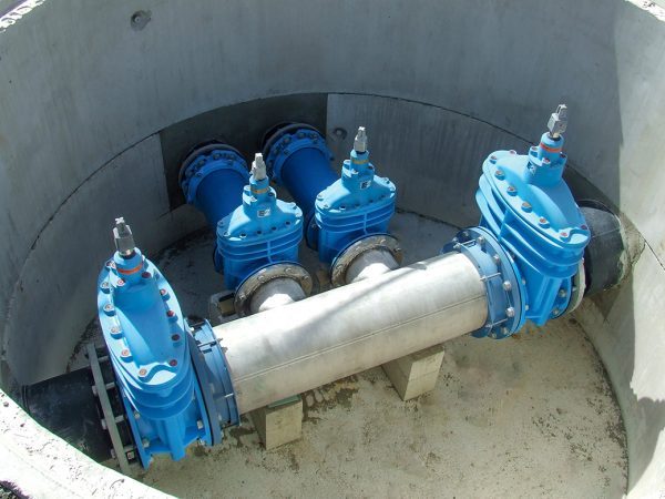 Pipeline with Hawle e2 Valves